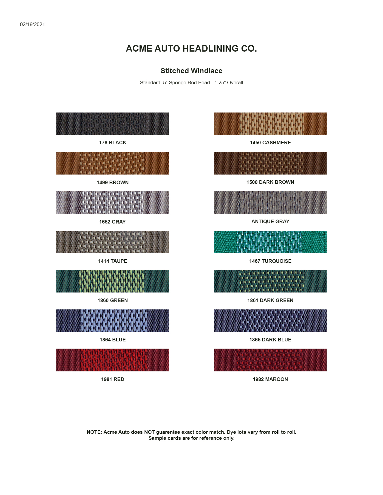 FORD RANGER Headliners (19931997 STANDARD CAB)